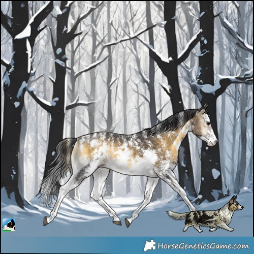 Horse Color:Buckskin Onyx Sabino Rabicano