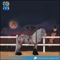 Horse Color:Void Nacre White Spotted Silver Brown Merle Tobiano