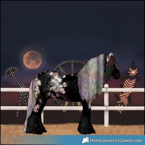Horse Color:Void Nacre White Spotted Silver Bay Ice Rabicano 