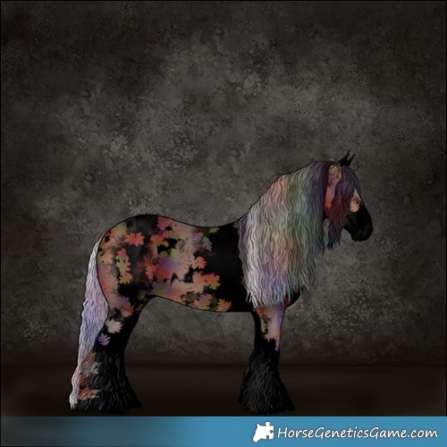 Horse Color:Void Nacre White Spotted Silver Brown 