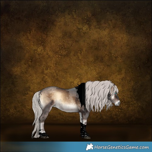 Horse Color:Void Silver Brown Onyx Merle Tobiano 