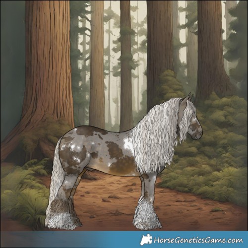 Horse Color:White Spotted Silver Buckskin Merle Tobiano