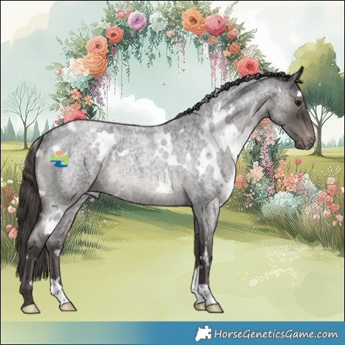 Horse Color:White Spotted Smoky Blue Roan Appaloosa Rabicano 