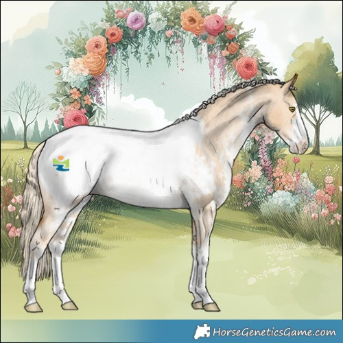 Horse Color:Palomino Dun Sabino Snowcap 