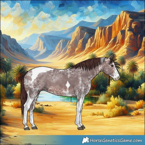 Horse Color:White Spotted Chocolate Brown Ice Tobiano Rabicano 
