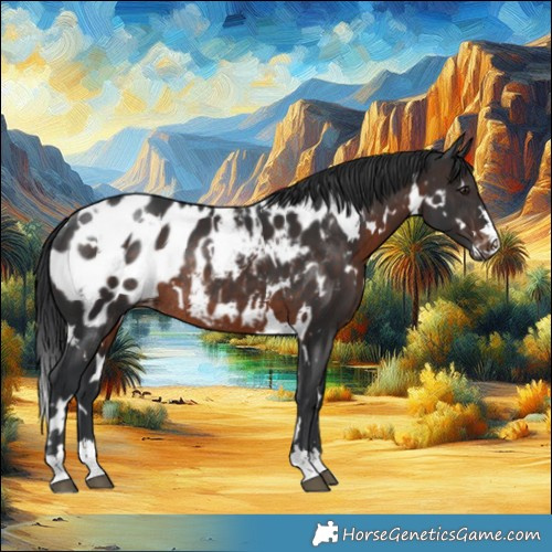 Horse Color:White Spotted Brown Near Leopard Rabicano 