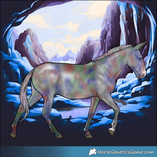 Horse Color:Nacre Silver Brown Chinchilla Sabino 