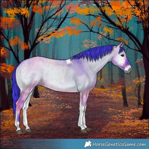 Horse Color:Watercolor Brown Ice Onyx Tobiano 