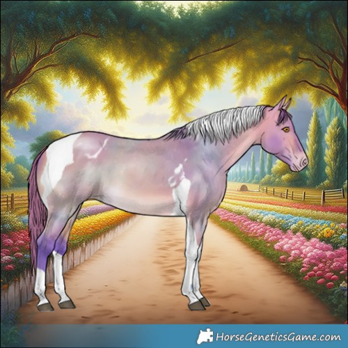 Horse Color:Watercolor Buckskin Dun Tobiano Varnish 