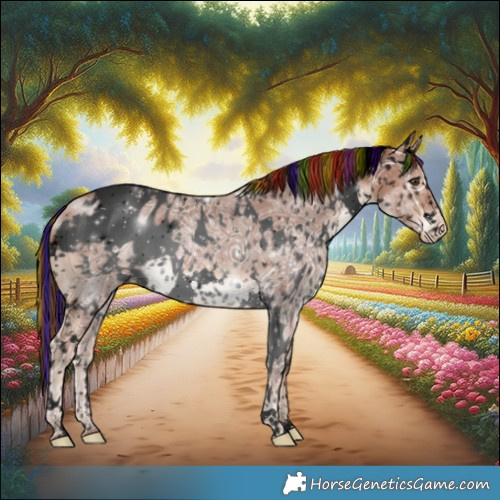 Horse Color:Void Painted White Spotted Chestnut Ice Snowflake Varnish 