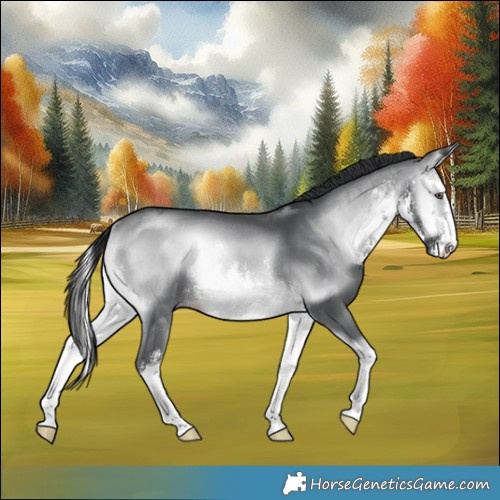 Horse Color:White Spotted Brown Chinchilla Onyx Rabicano 