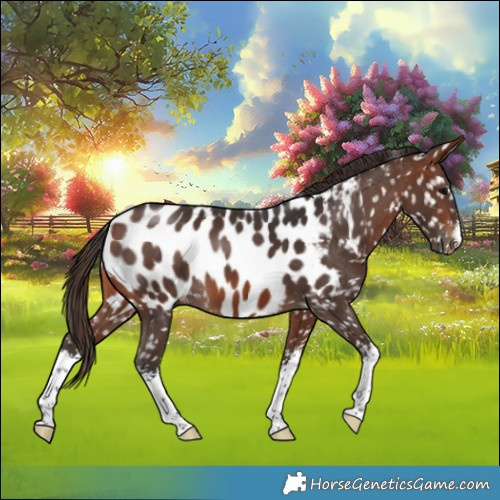 Horse Color:White Spotted Brown Near Leopard 