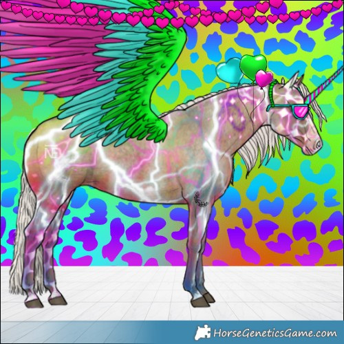 Horse Color:Silver Blue Roan Frame Varnish 