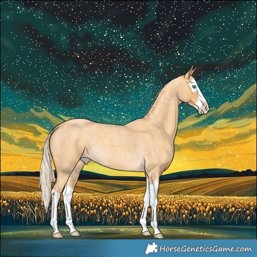 Horse Color:Gold Cream Champagne Roan Splash 