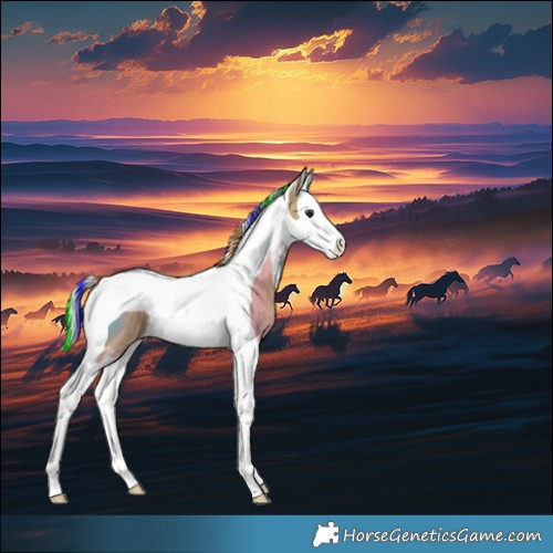 Horse Color:Painted Watercolor Silver Bay Sabino Splash Tobiano