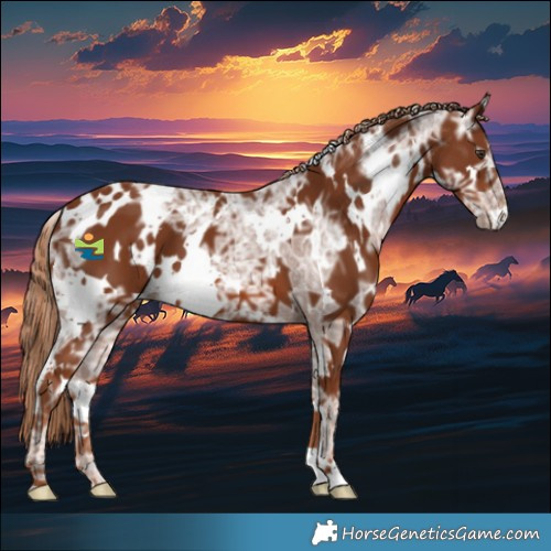 Horse Color:White Spotted Chestnut Ice 