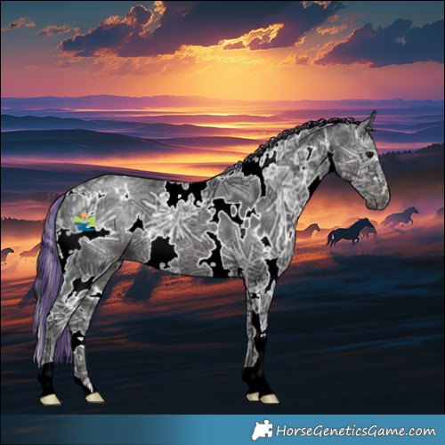 Horse Color:Painted White Spotted Smoky Black Ice 