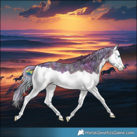 Horse Color:Nacre Watercolor Silver Grullo Ice Splash