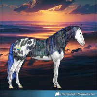 Horse Color:Watercolor Bay Ice Splash Blanket