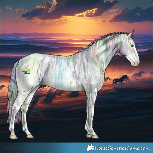 Horse Color:Nacre Plaid  Silver Brown Ice Dun Sabino Rabicano Brindle 