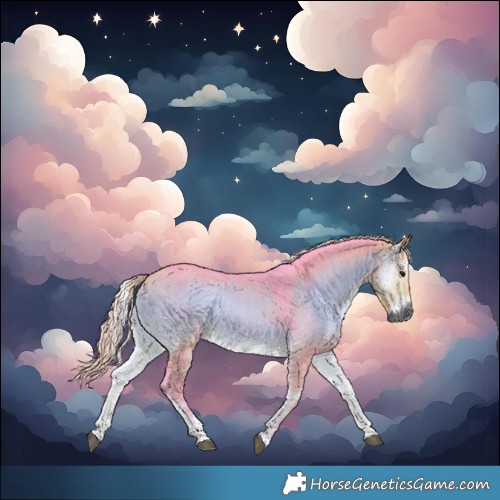 Horse Color:Gray Watercolor Silver Buckskin Onyx Sabino 