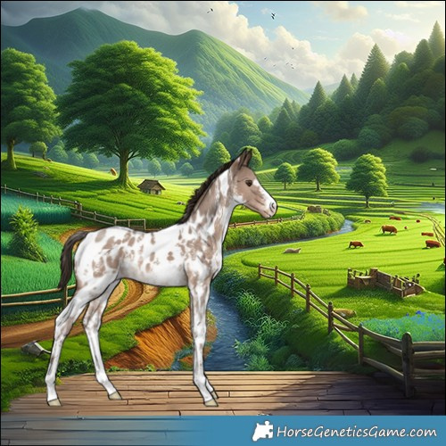 Horse Color:White Spotted Liver Red Dun Sabino Appaloosa
