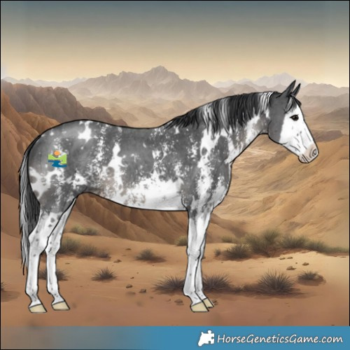 Horse Color:White Spotted Black Sabino Splash 