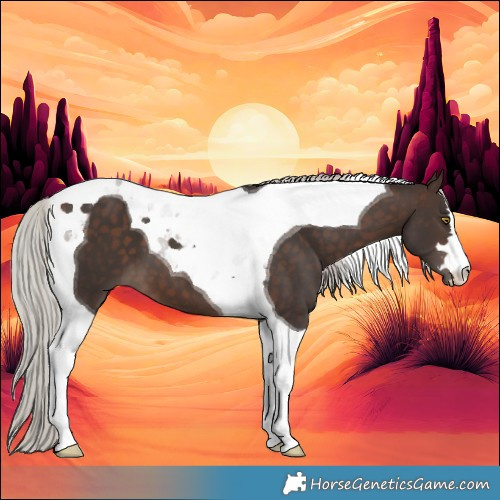 Horse Color:Silver Brown Tobiano 