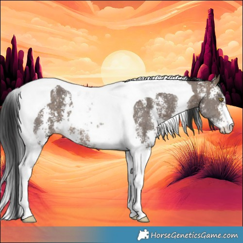 Horse Color:Brown Dun Sabino Tobiano 
