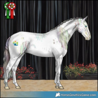 Horse Color:Nacre Brown Ice Dun Splash Tobiano Rabicano 