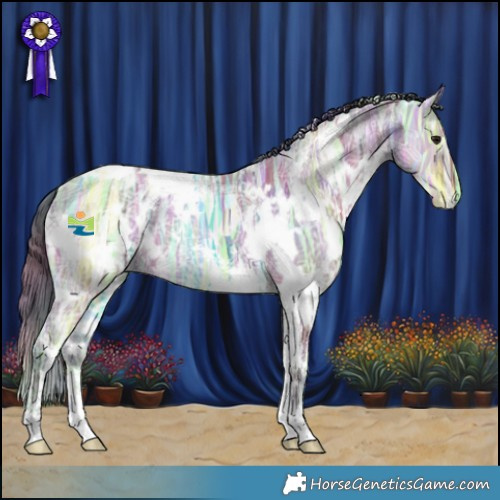 Horse Color:Nacre White Spotted Brown Ice Dun 