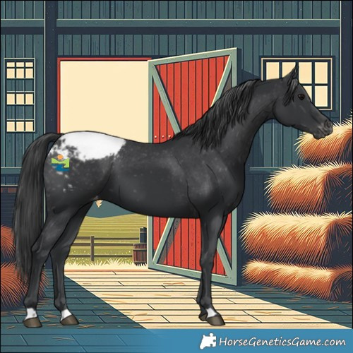 Horse Color:Black Snowcap 