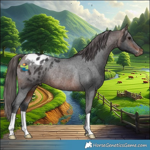 Horse Color:Brown Appaloosa Rabicano 