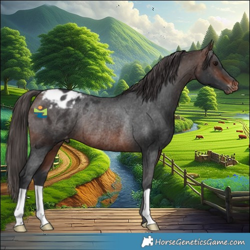 Horse Color:Brown Appaloosa Rabicano 