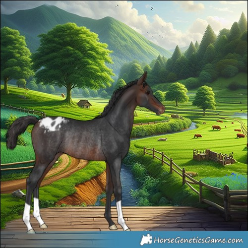 Horse Color:Brown Appaloosa Rabicano 