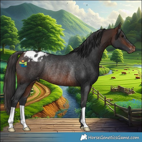 Horse Color:Brown Appaloosa Rabicano