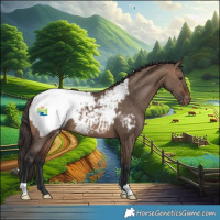 Horse Color:Brown Dun Snowcap 