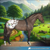 Horse Color:Brown Dun Appaloosa Rabicano 