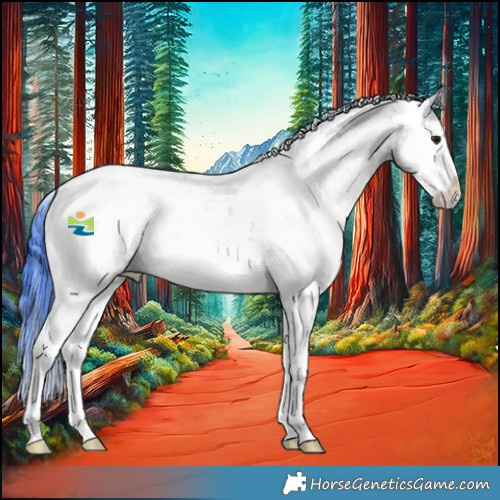 Horse Color:Watercolor Brown Dun Sabino 
