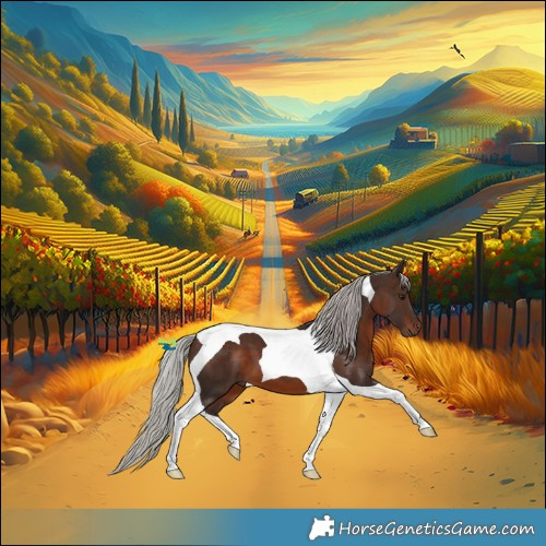 Horse Color:Silver Brown Tobiano 