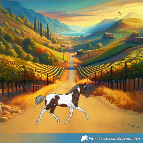 Horse Color:Silver Brown Tobiano 