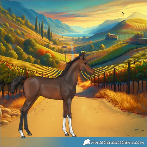 Horse Color:Bay Tobiano 