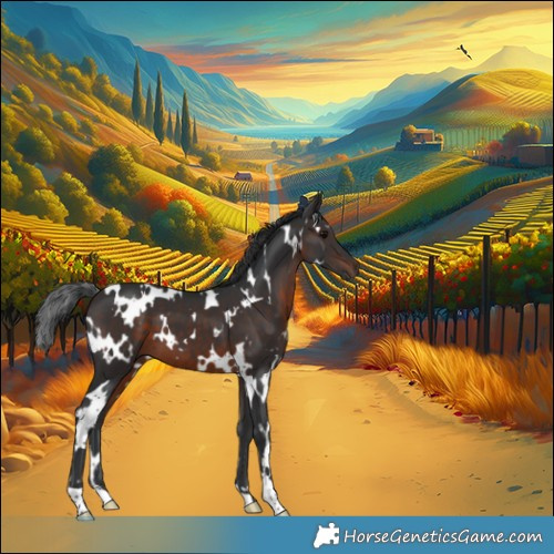 Horse Color:White Spotted Brown 