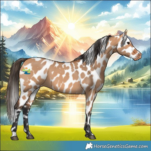 Horse Color:Bay Dun Leopard 