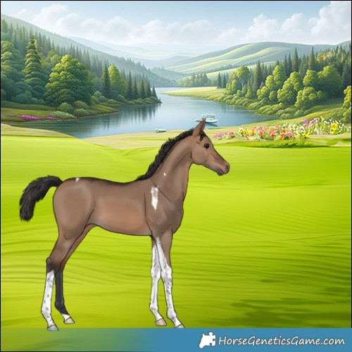Horse Color:Brown Dun Tobiano
