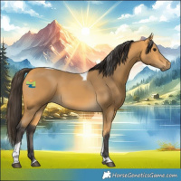 Horse Color:Buckskin Tobiano