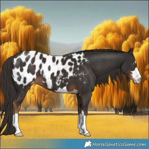 Horse Color:Liver Chestnut Near Leopard 
