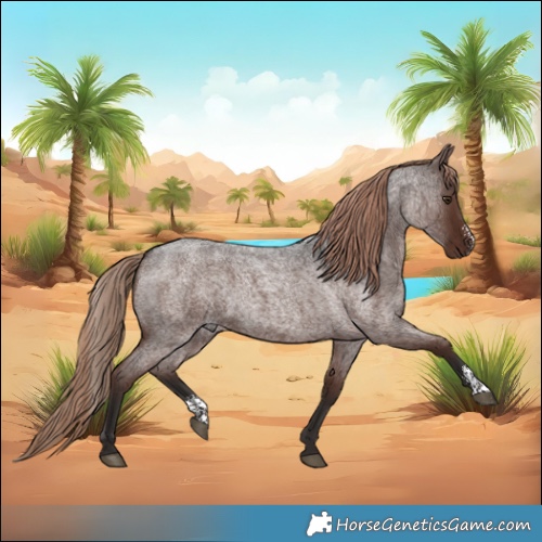 Horse Color:Liver Red Roan Sabino