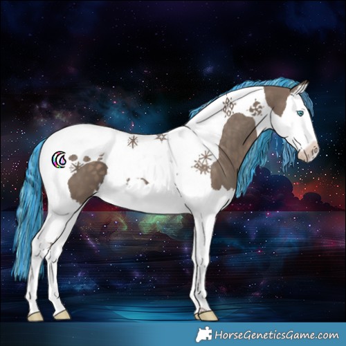 Horse Color:Painted Silver Black Splash Tobiano