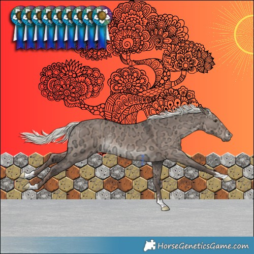 Horse Color:Liver Red Dun Ice Mushroom Rabicano